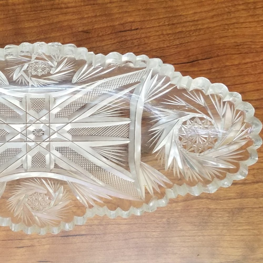 Vintage Crystal Glass Serving/Candy Dish